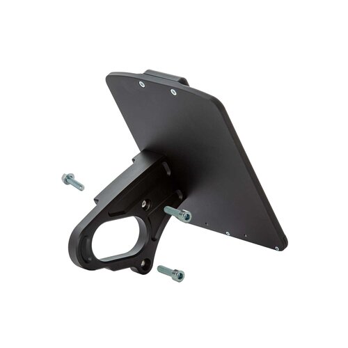 Rick's Motorcycles Kit Support de Plaque Latéral Noir avec Feu LED, Plaque Coulissante et Matériel de Montage, Aluminium Usiné CNC
