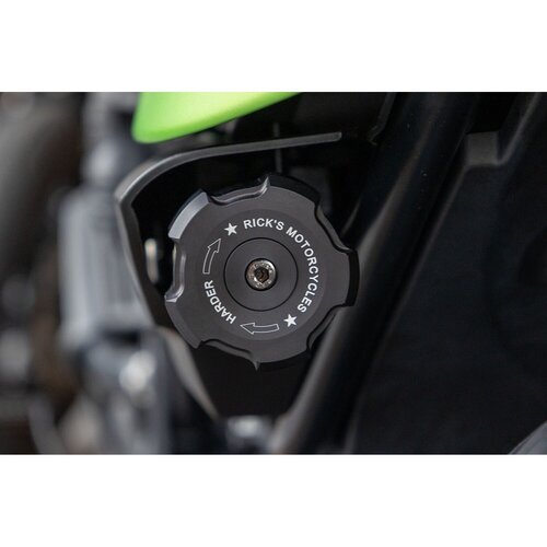 Rick's Motorcycles High-End Machined Shock Absorber Adjuster Knob Black