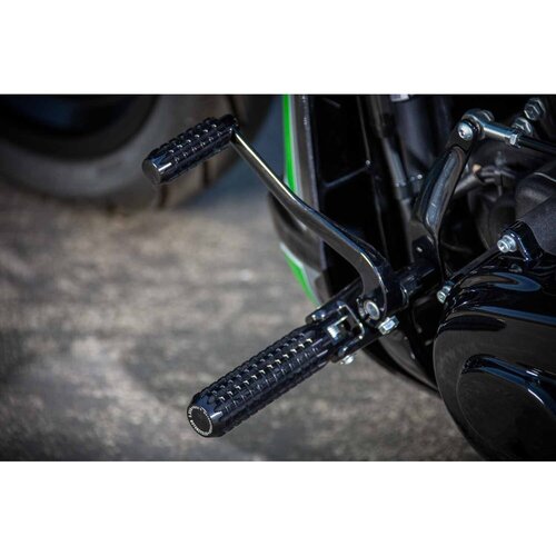 Rick's Motorcycles AK 4.7 Repose-pieds Conducteur Noir Usiné CNC Aluminium