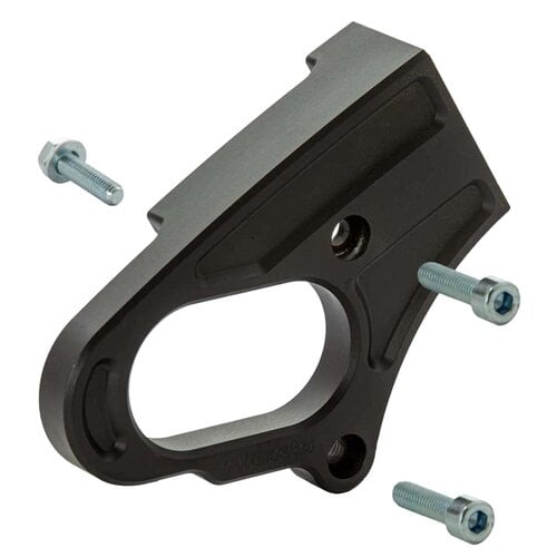 Rick's Motorcycles Side Mount License Plate Bracket, Matte Black Powder Coated Aluminum, Mounting Hardware Included