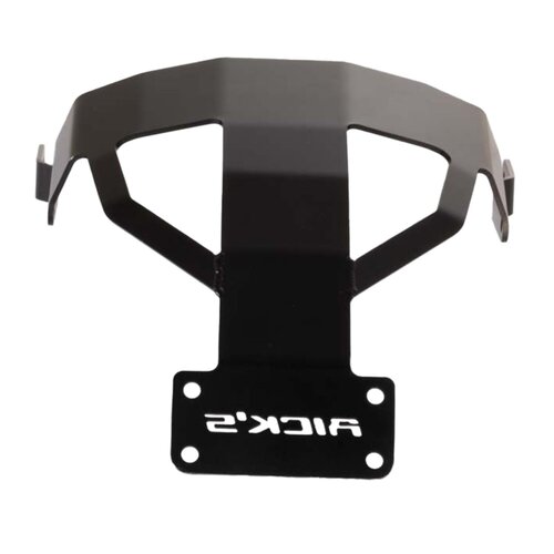 Rick's Motorcycles Support de Plaque d'Immatriculation Central Noir - Remplacement en Acier Thermolaqué Noir Mat pour Montage sur Garde-Boue Arrière d'Origine