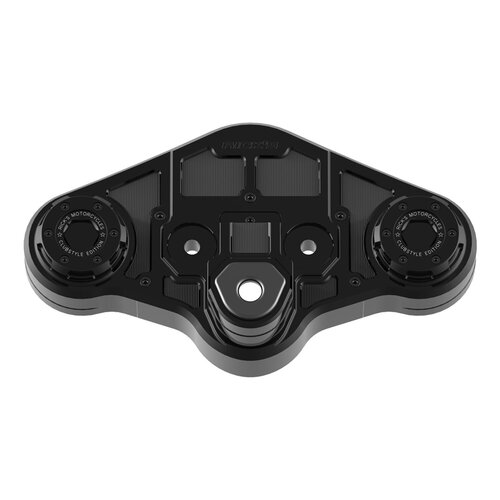 Rick's Motorcycles Clubstyle Touring Riserkit 8.5" Zwart Geanodiseerd Aluminium Met Stuurbrugcover