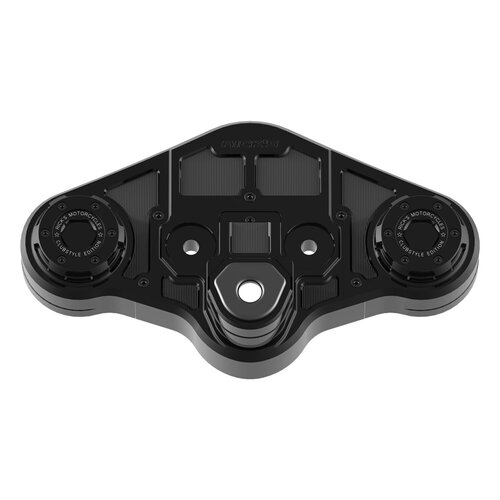 Rick's Motorcycles Clubstyle Touring Riser Kit 10" Schwarz - CNC-gefrästes Aluminium mit integrierten Kabelkanälen und Torque Bar-Klemmung