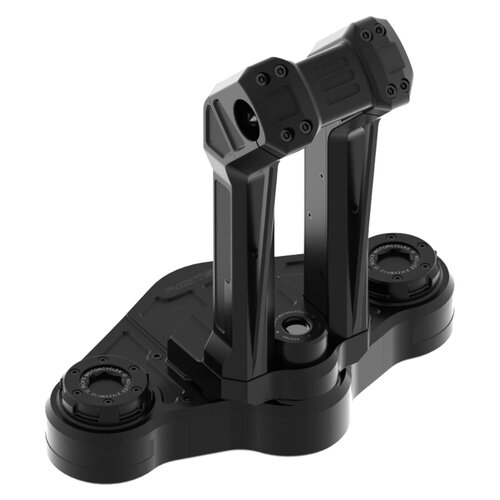 Rick's Motorcycles Plaque de Repositionnement Riser Clubstyle 40mm Noire Anodisée CNC Aluminium Billet