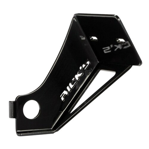 Rick's Motorcycles Seitenmontage Kennzeichenhalter Kit Kurz Schwarz - Gloss Black Pulverbeschichteter Edelstahlhalter Mit Verstellbarer 210 x 170 mm Grundplatte Und LED-Beleuchtung