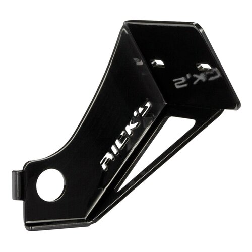 Rick's Motorcycles Support de Plaque Latéral Court en Acier Inoxydable Thermolaqué Gloss Black avec Éclairage LED pour Plaques Suisses 18x14 cm