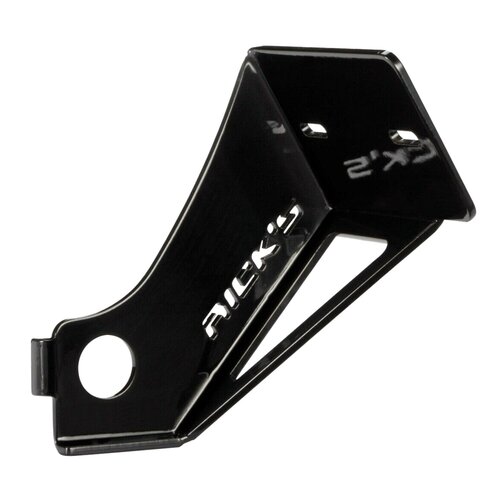 Rick's Motorcycles Kit Support de Plaque Latéral Court en Acier Inoxydable Gloss Black Thermolaqué avec Éclairage LED