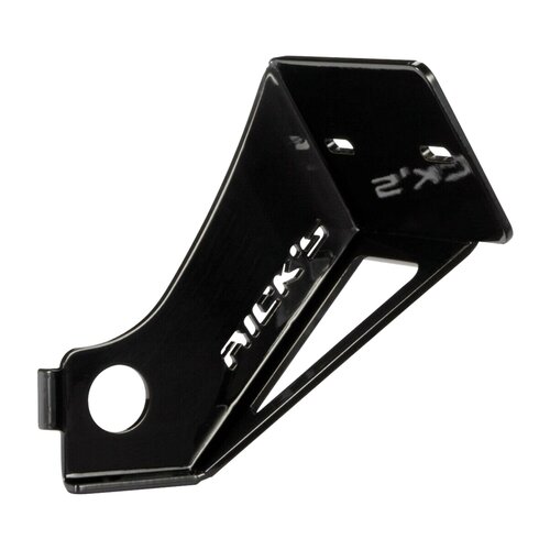 Rick's Motorcycles Support de Plaque Latéral Court Noir Brillant en Acier Inoxydable pour Plaques Allemandes 18x20 cm