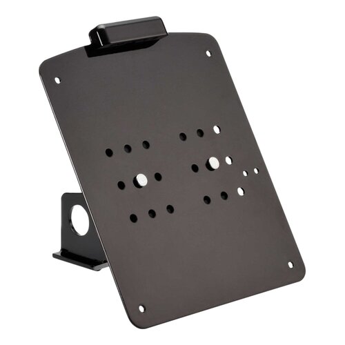 Rick's Motorcycles License Plate Bracket Short Side Mount for German Plates 18x20 cm, Matte Black Stainless Steel with LED Light