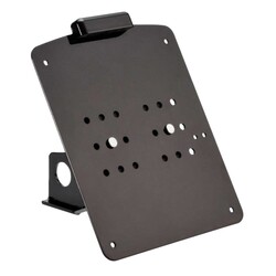 Side Mount License Plate Bracket Short in Gloss Black Powder Coated Stainless Steel with LED Light for Swiss Plates 18x14 cm