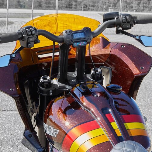 Rick's Motorcycles Runder Tachometer-Kabelbaum 80 cm Plug and Play Anschluss