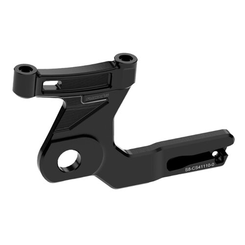 Rick's Motorcycles Clubstyle Rear Left Brake Caliper Adapter Black - 108 mm Mount Hole Distance, Fits 300 mm/292 mm Rotors