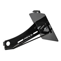 Kit Support de Plaque Latéral en Acier Inoxydable Noir Brillant Thermolaqué avec Éclairage LED
