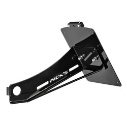 Kit Support de Plaque Latéral en Acier Inoxydable Noir Brillant Thermolaqué avec Éclairage LED
