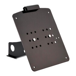 Kit Support de Plaque d'Immatriculation Latéral pour Plaques Suisses 18x14 cm en Acier Inoxydable Thermolaqué Noir Mat