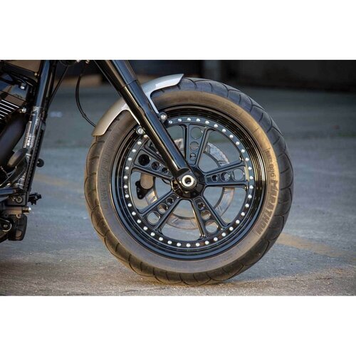 Rick's Motorcycles Voorspatbord Kort 350 mm Staal voor 18" Wiel, 3D Lasergesneden