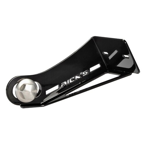 Rick's Motorcycles Support Latéral de Plaque d'Immatriculation Noir avec Plaque de Base Réglable et Éclairage LED