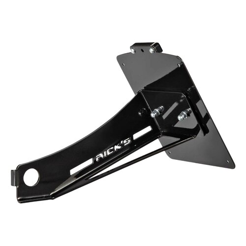 Rick's Motorcycles Gloss Black Powder Coated Side Mount License Plate Kit with LED Lighting