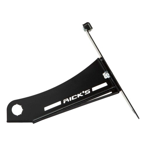Rick's Motorcycles Support de plaque latéral noir - Acier inoxydable thermolaqué noir mat pour plaques d'immatriculation allemandes 18x20 cm