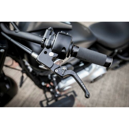 Rick's Motorcycles Good Guys CNC Massives Aluminium Brems- & Kupplungshebel-Set Schwarz, 6-Stufen Verstellbar