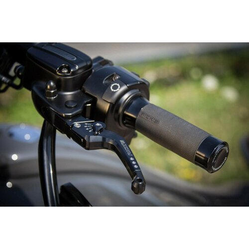 Rick's Motorcycles Good Guys Brems- & Kupplungshebel-Set Schwarz - CNC-gefräst aus Aluminium-Vollmaterial, 6-fach einstellbar