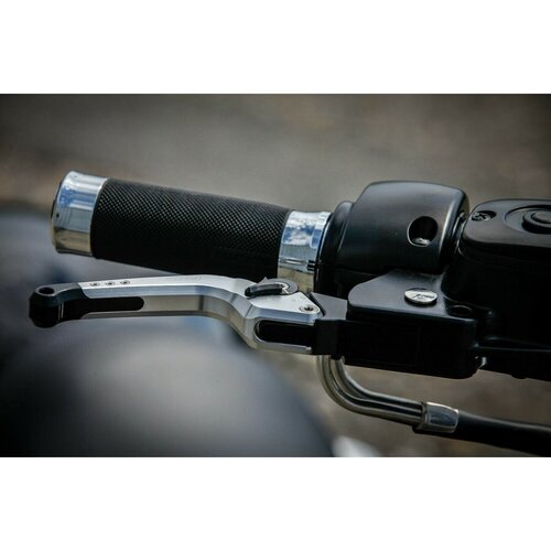 Rick's Motorcycles Good Guys 6-Step Adjustable Brake & Clutch Lever Set Black/Silver Anodized CNC Billet Aluminum