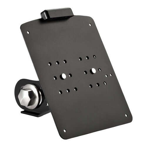 Rick's Motorcycles Kentekenplaathouder Zijmontage Zwart - Mat Zwart Gepoedercoat Roestvrij Staal voor Duitse Kentekenplaten (18x20 cm) met LED-verlichting en Montagemateriaal