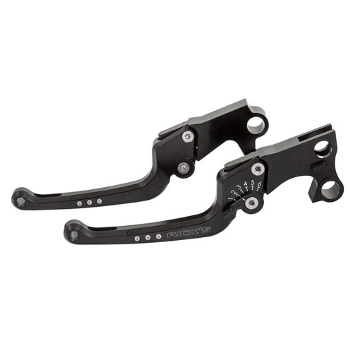 Rick's Motorcycles Good Guys CNC Massief Aluminium Rem- & Koppelingshendelset Zwart, 6-Traps Verstelbaar