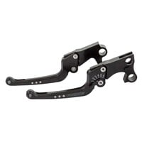 Good Guys 6-fach verstellbares Brems- und Kupplungshebelset - Schwarz eloxiertes Aluminium-Vollmaterial