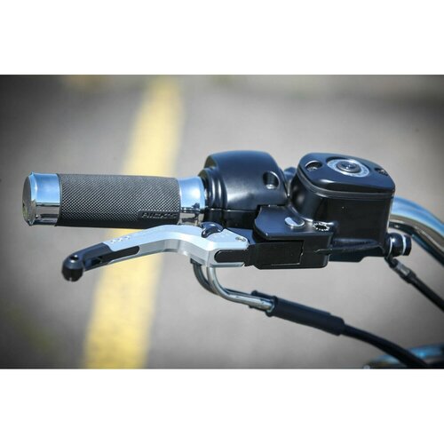Rick's Motorcycles Good Guys 6-Step Adjustable Brake & Clutch Lever Set Black/Silver