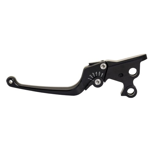 Rick's Motorcycles Classic Brake & Clutch Lever Set Black 6-Step Adjustable