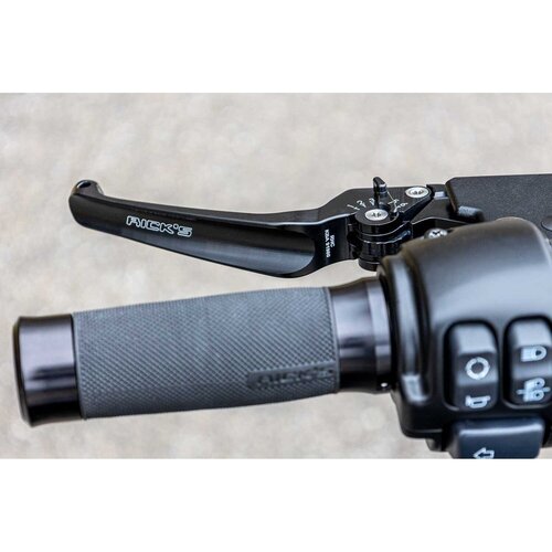 Rick's Motorcycles Classic Brake & Clutch Lever Set Black 6-Step Adjustable