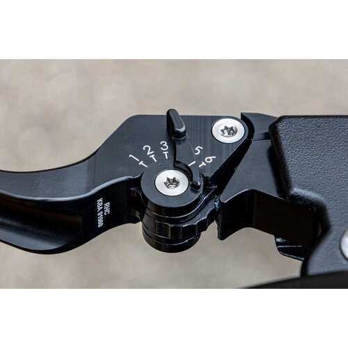 Rick's Motorcycles Jeu de Leviers de Frein & Embrayage Classique Réglable sur 6 Positions, Noir Anodisé, Usiné CNC