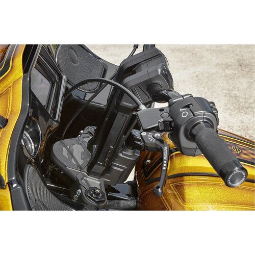 Rick's Motorcycles Clubstyle Pullback ST Kit rehausses guidon 10" Noir - Aluminium usiné CNC 3D, pince de guidon 1-1/4" (32mm)