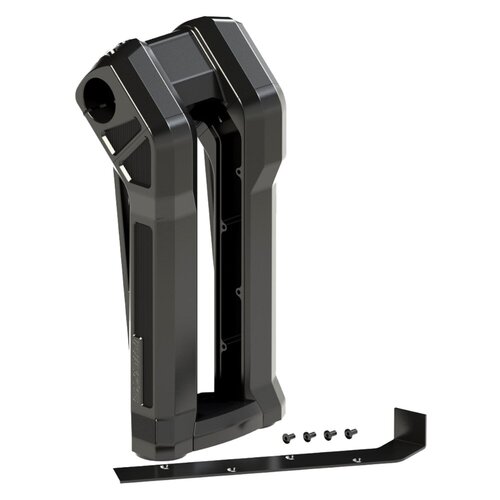 Rick's Motorcycles Clubstyle Pullback Riser Kit 8.5" with 2" Built-In Pullback and 1-1/4" Handlebar Clamp, Black Anodized Finish