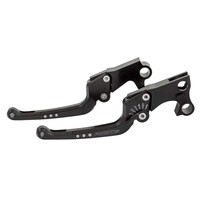 Good Guys Set de Leviers de Frein & Embrayage Réglable sur 6 Positions - Aluminium Usiné en Billette Anodisé Noir
