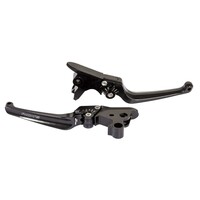 Classic Brake & Clutch Lever Set - Black, CNC Machined, 6-Step Adjustable