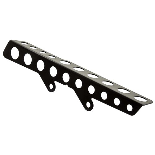 Rick's Motorcycles Stainless Steel Belt Guard Round Holes Gloss Black with Mounting Hardware