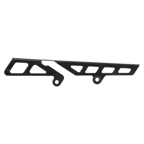 Rick's Motorcycles Belt Guard Square Holes Gloss Black Powder Coated Stainless Steel