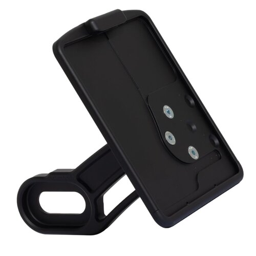 Rick's Motorcycles Side Mount License Plate Kit DE Black with CNC-Machined Aluminum Bracket (18 x 20 cm), Slide-In Plate and LED Light