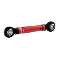 Adjustable Shifter Rod - Short, Red, 4.25-4.75 In (109-121 mm), CNC-Machined Aluminum with Chromoly Ball-Joint Bearings