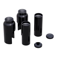 Schwarzes Gabelabdeckungsset, 6-teilig, CNC-gefrästes Aluminium