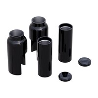 Gabelabdeckungsset, 6-teilig, Schwarz, CNC-gefrästes Aluminium mit Gloss Black Pulverbeschichtung