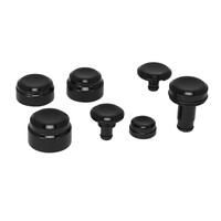 Kit Complet de Caches d'Essieu, Style Lisse, Aluminium Fraisé CNC Billet, Finition Noire Thermolaquée