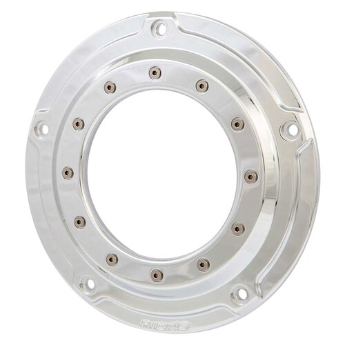 Rick's Motorcycles Derby Cover 'Porthole' Polished - CNC Machined Billet Aluminum 6.4" 5-Hole With Makrolon Polycarbonate Window
