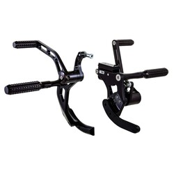 Fußrastenanlage AK47 +4" schwarz