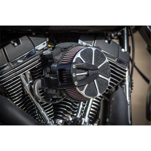 Rick's Motorcycles Good Guys Air Cleaner Assembly Euro 3 with CNC-Machined Billet Aluminum Housing and K&N Filter Element