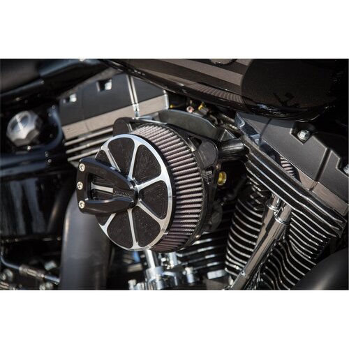 Rick's Motorcycles Good Guys Air Cleaner Assembly Euro 3 with CNC-Machined Billet Aluminum Housing and K&N Filter Element