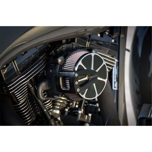 Rick's Motorcycles Kit filtre à air 'Good Guys' Euro 3 - Boîtier en aluminium billet usiné CNC avec élément filtrant K&N
