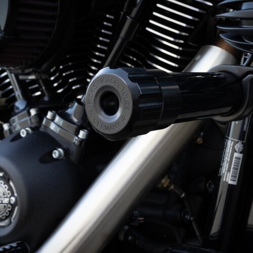 Rick's Motorcycles Clubstyle Crashbar Embouts 709621 Noir Brillant